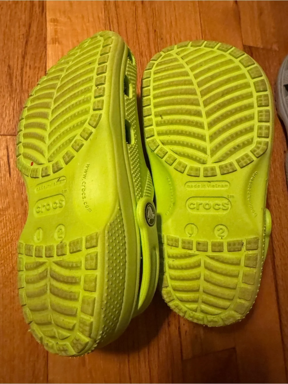 CROCS Kids Neon Lime Green Classic Clogs